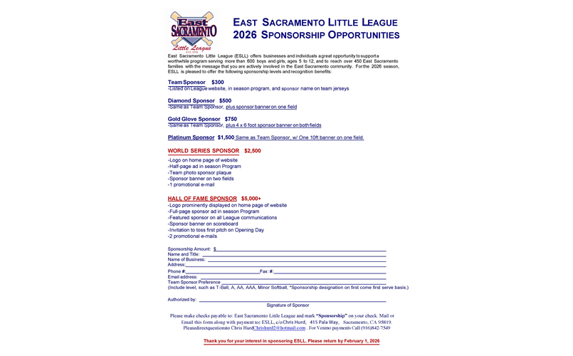 Want to be a Sponsor?